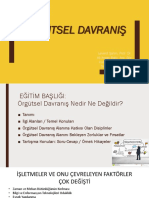 Orgutsel-Davranis Ders Notu 8 Hafta PDF