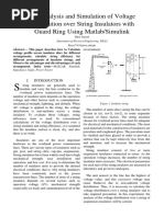 The Analysis and Simulation of Voltage Distribution Over String Insulators With Guard Ring Using Matlab/Simulink