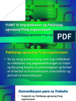 Aralin 1 Ang Kalikasan NG Pakikipag-Ugnayang Pang-Organisasyon