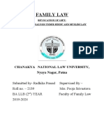Family Law: Chanakya National Law University, Nyaya Nagar, Patna