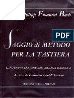 C.P.E. Bach Saggio Di Metodo Per La Tastiera