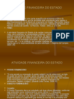 ATIVIDADE FINANCEIRA DO ESTADO