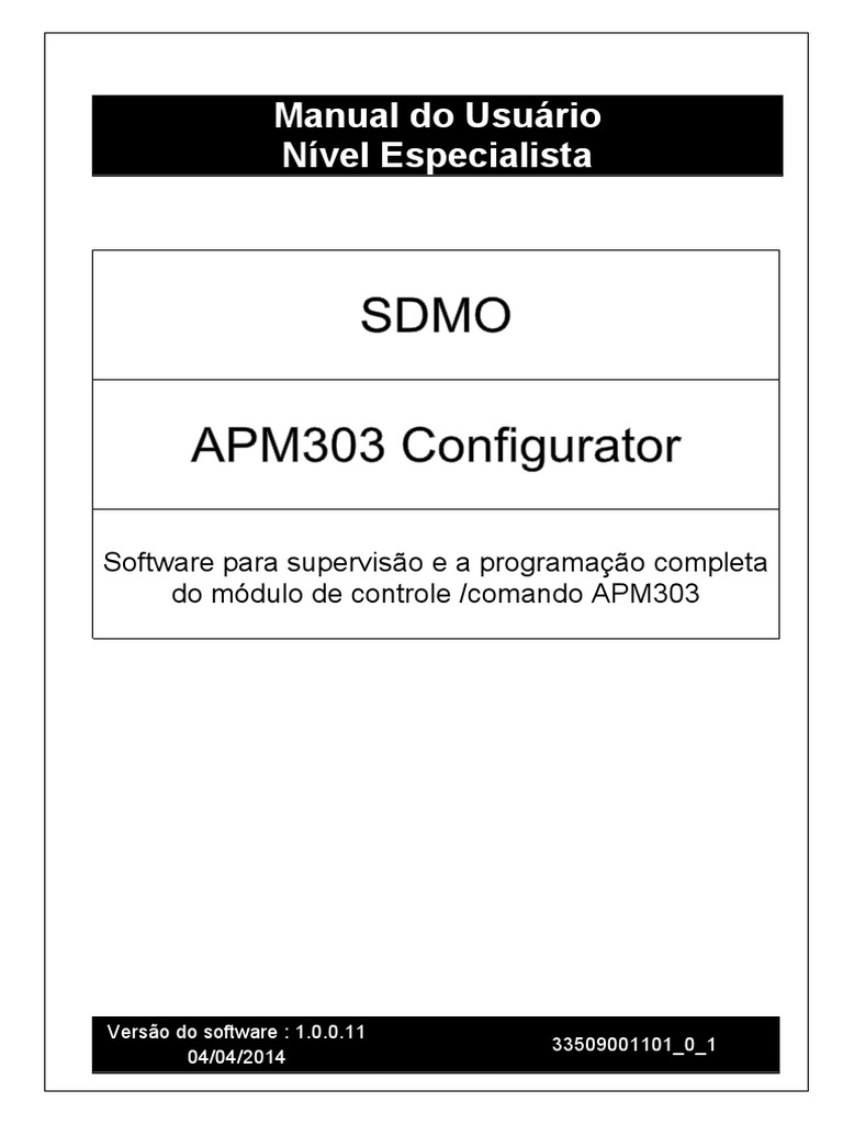 Manual do APM303: Configuração e Uso | PDF | Janela (informática) | Curva