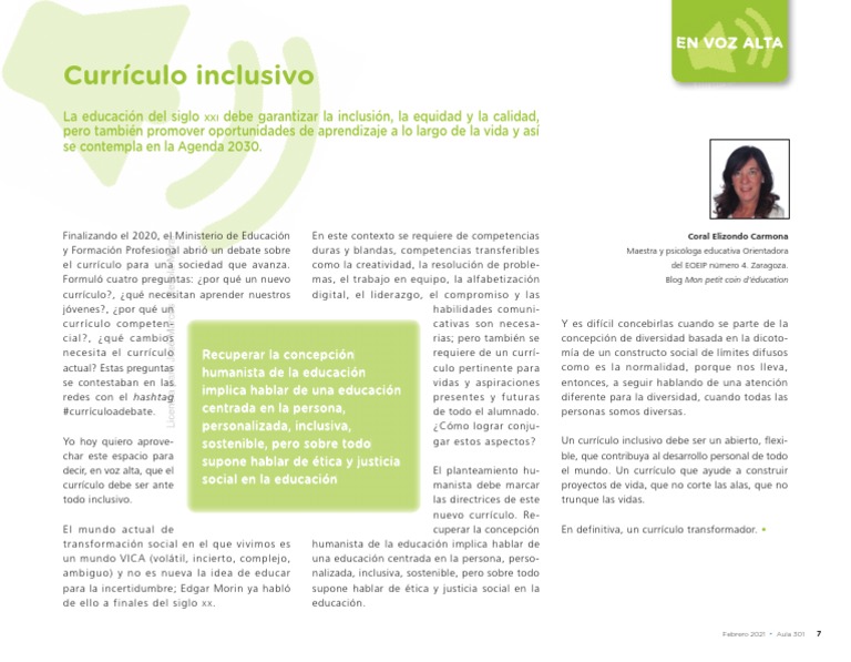 Currículo Inclusivo y Transformador | PDF | Plan de estudios ...