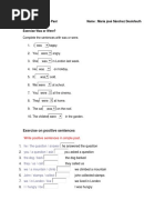 Exercise On Simple Past