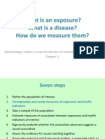 Measuring exposures and health indicators in epidemiology