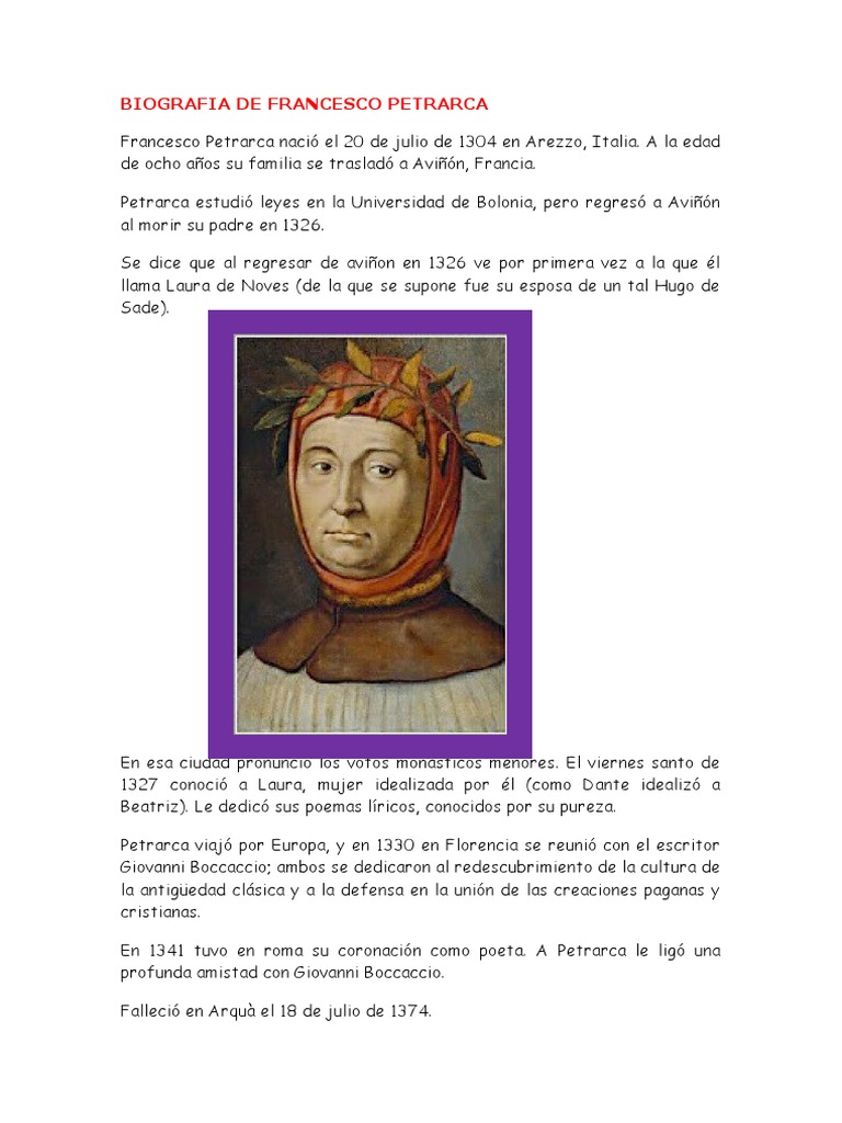 Image Result For Biografia De Francesco Petrarca Biografias Y Vidas