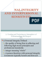 Personal Integrity and Interpersonal Sensitivity