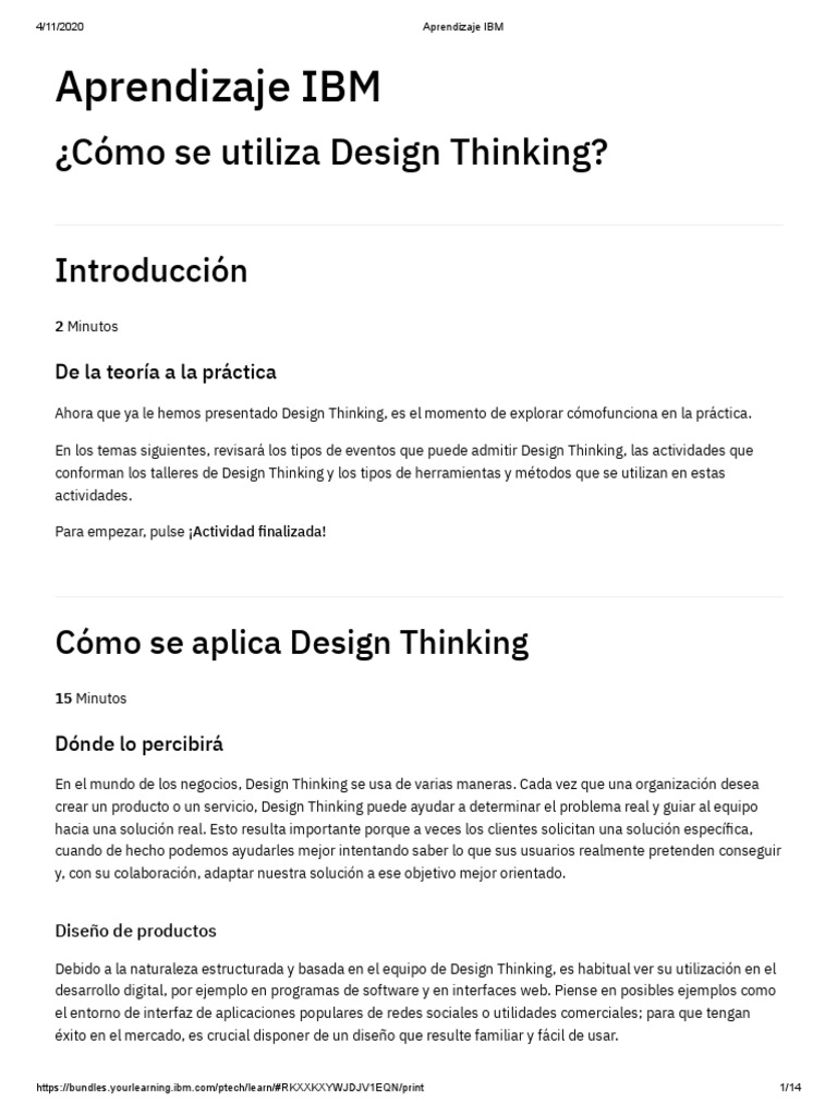 Aplicaciones Prácticas de Design Thinking | PDF | Diseño | Software de ...
