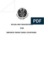 Rules and Procedures FOR Imports From Third Countries