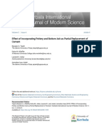 Effect of Incorporating Pottery and Bottom Ash As Partial Replacement of Cement