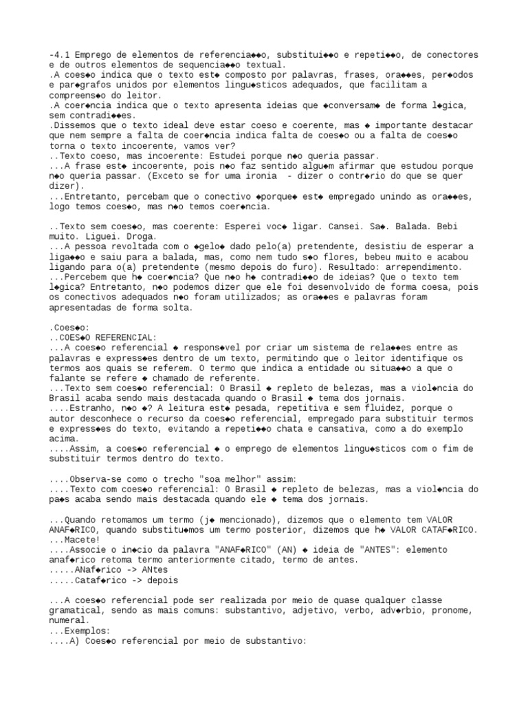 4.1 Emprego de Elementos de Referenciação, Substituição e Repetição, de ...