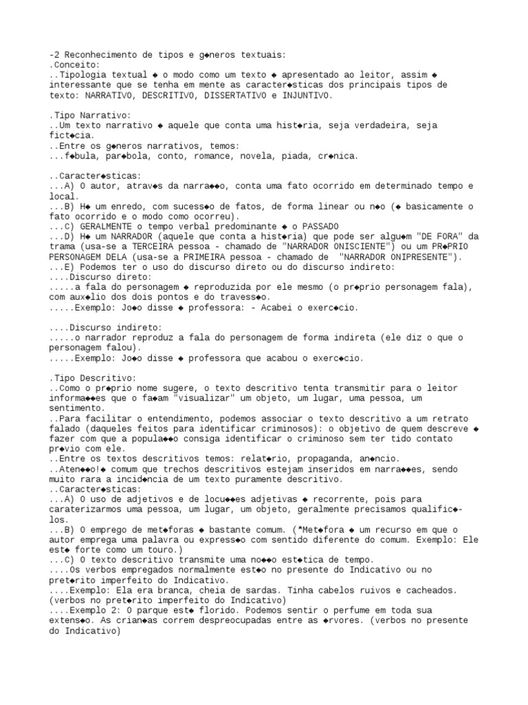 Tipos e Gêneros Textuais: Reconhecimento | PDF | Autor | Idiomas