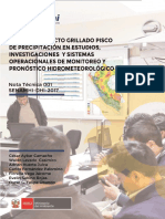 Uso Producto Grillado Pisco Precipitación Estudios Investigaciones Sistemas Operacionales Monitoreo Pronóstico Hidrometeorlógico 2017