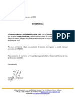 Carta Laboral Daniel