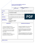 Planificación de clase sobre tecnología y ciencia