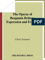 Claire Seymour - The Operas of Benjamin Britten - Expression and Evasion (Aldeburgh Studies in Music) - Boydell Press (2004)