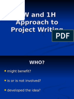 5W and 1H Approach To Project Writing