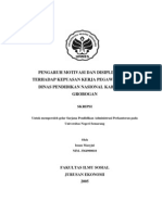 Download Pengaruh Motivasi Dan Disiplin Kerja Terhadap Kepuasan Kerja Pegawai Kantor Dinas Pendidikan Nasional Kabupaten Grobogan by adee13 SN49572669 doc pdf