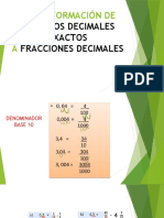 Conversión de Fracciones A Números Decimales