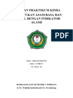 Laporan Identifikasi Larutan Asam Basa Dengan Indikator Alami