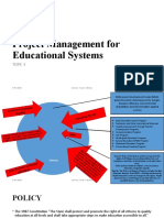 Project Management For Educational Systems: Topic 3
