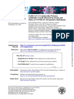 Antibodies Can Be Detected in Serum and Sars-Cov-2 Cysteine-Like Protease