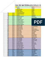 Calendario para Recoger Materiales en Salones SECUNDARIA (Fecha y Hora)