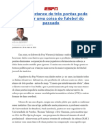 Por Que A Stance de Três Pontas Pode Se Tornar Uma Coisa Do Futebol Do Passado