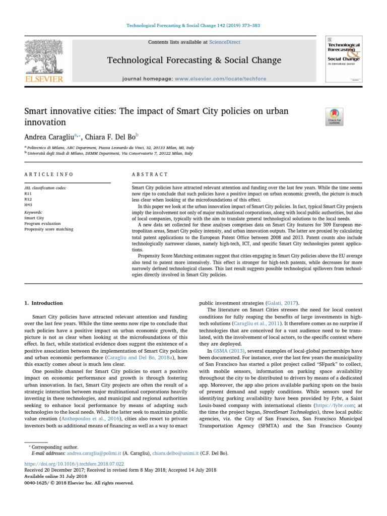 2018 Smart Innovative Cities The Impact of Smart City Policies On Urban ...