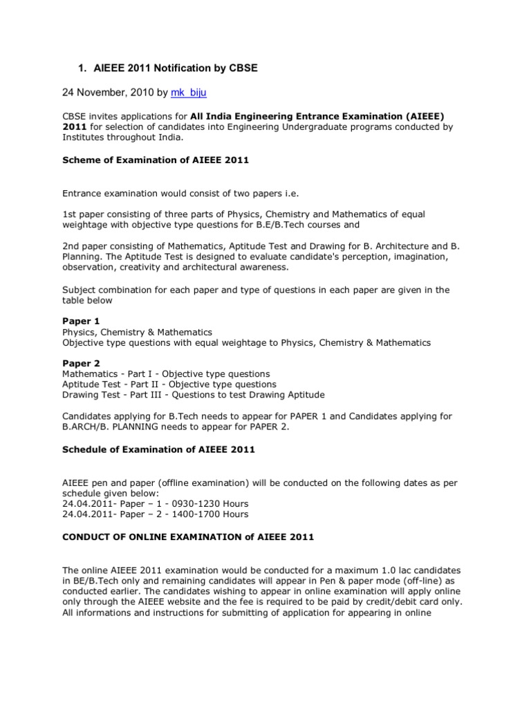 For Selection of Candidates Into Engineering Undergraduate Programs ...