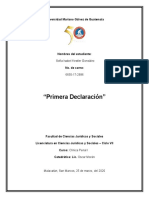 Primera Declaracion - Violencia Psicologica