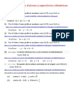 Actividad. Planos, Esferas, Superficies Cilindricas Superficies Cuádricas PDF