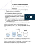 Interpretación de Datos Obtenidos en Un Reactor Discontinuo