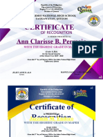 Certificate For 2nd and 3rd Quarter