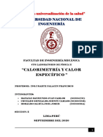 Informe N°6 de Calorimetría