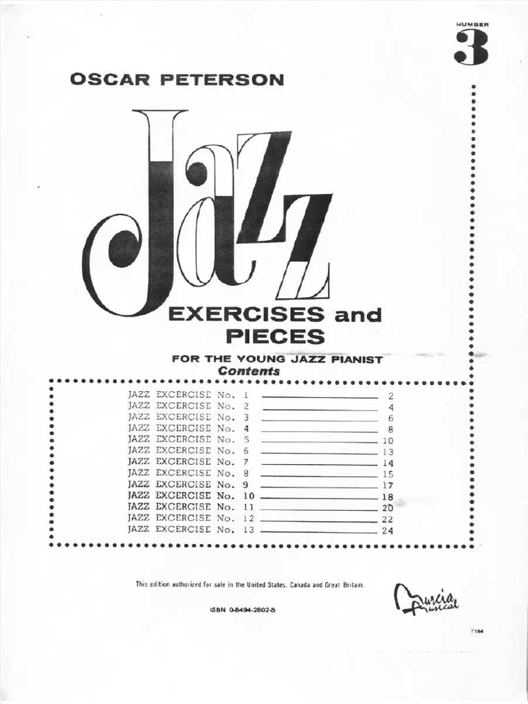 Livre D'exercices De Jazz, Menuets, études Et Pièces Pour Piano Solo - Partition Pour Débutants Et Avancés