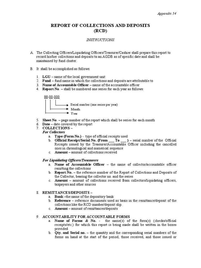 RCD Report Instructions for Officers | PDF | Debits And Credits | Banks