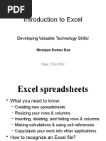 Introduction To Excel: Developing Valuable Technology Skills!