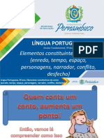 Elementos constituintes do conto (enredo, tempo, espaço, personagens, narrador, conflito, desfecho)