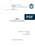 Ensayo Ley de Servicio Civil en Guatemala