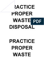Practice Proper Waste Disposal