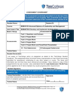 Assessment Coversheet for Strategic Planning