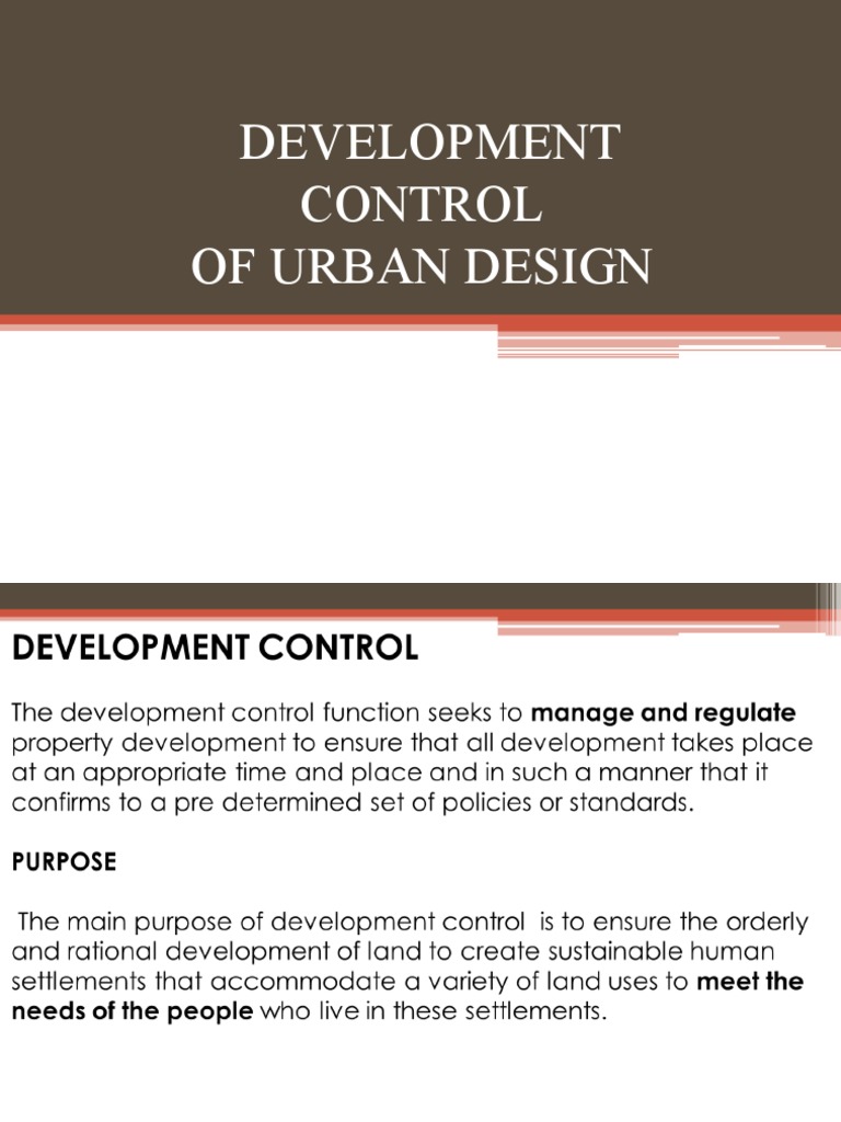 Urban Design & Development Control | PDF | Infrastructure | Urban Planning