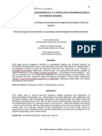 Texto 6. FENOMENOLOGIA TRANSCENDENTAL E A PSICOLOGIA FENOMENOLÓGICA (Goto, Holanda e Costa, 2018)