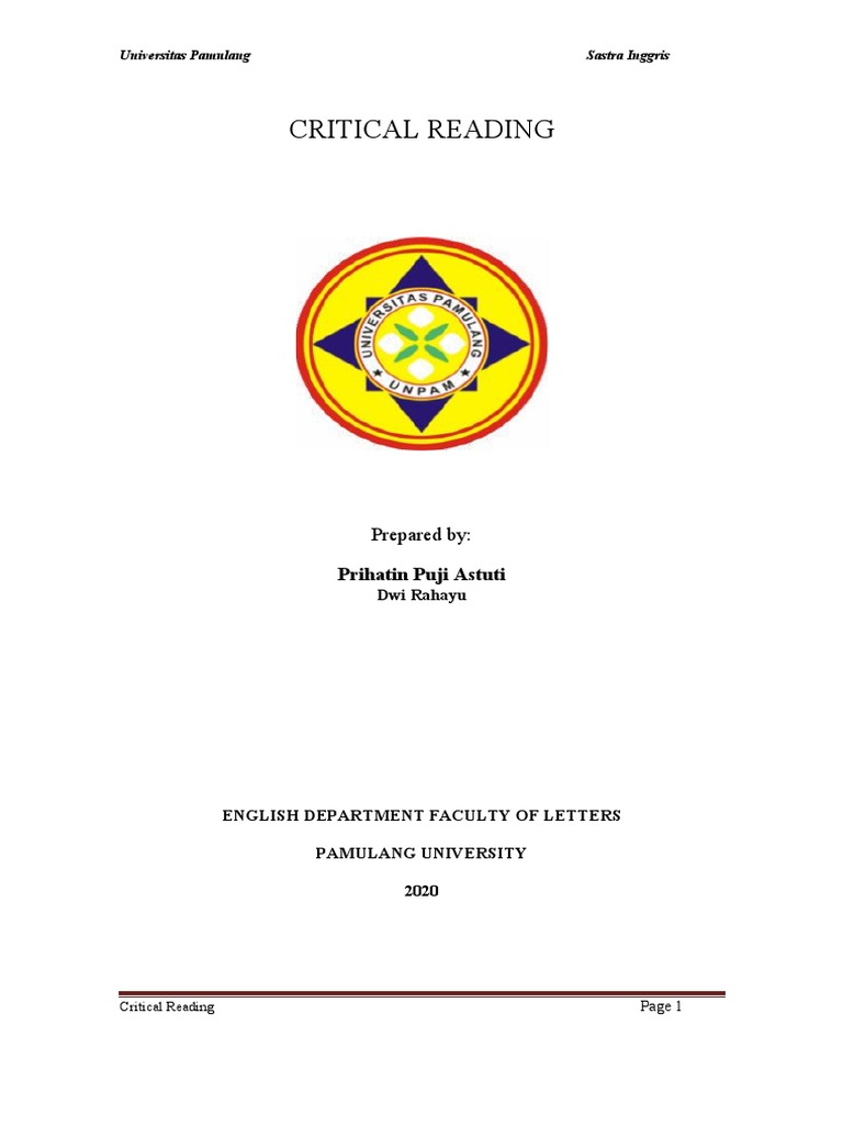 Modul Critical Reading 2020 | PDF | Narration | Plot (Narrative)