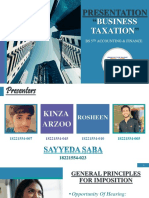 Presentation: Business Taxation