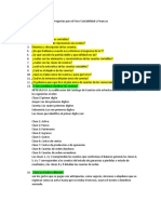 Preguntas para El Foro Contabilidad y Finanzas CC