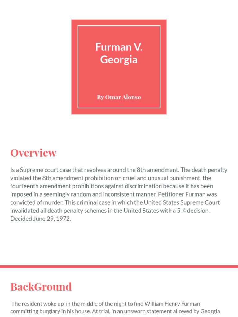 Furman V. PDF Furman V. Litigation