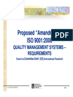 Proposed " Amandmend " ISO 9001:2008
